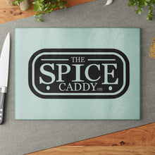Cargar imagen en el visor de la galería, Personalized Glass Cutting Board - The Spice Caddy Design