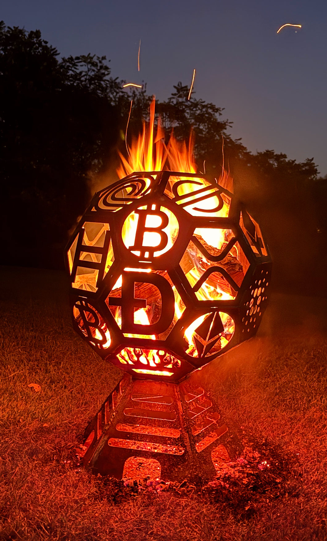 Crypto Fire Globe