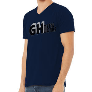 GH Metal Works - Camiseta clásica unisex con cuello en V