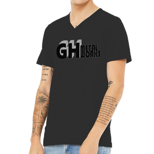 GH Metal Works – Unisex-T-Shirt mit klassischem V-Ausschnitt