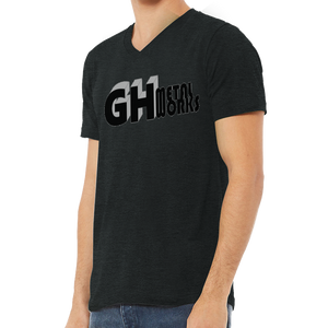 GH Metal Works – Unisex-T-Shirt mit klassischem V-Ausschnitt